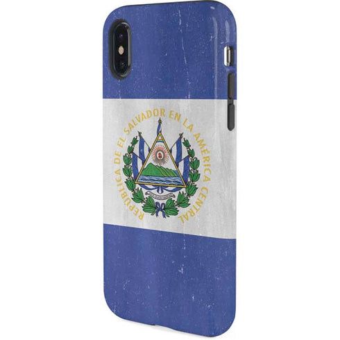 El Salvador Flag Distressed iPhone X Pro Case